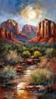 Desert Stream Art Print