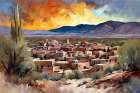 Desert Town Art Print