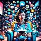 Digital Woman.jpg Art Print