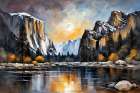 Enchanted Mountains Art Print