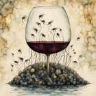 Flies In Wine Art Print