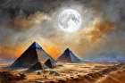 Full Moon Over Egypt Art Print