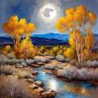 Full Moon River Art Print