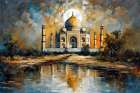 Golden Taj Mahal Art Print