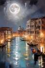 Gondola City Art Print