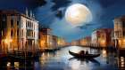 Gondola In Venice Coastal Print