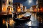 Gondola Night Art Print