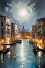 Gondola Reflections Coastal Print