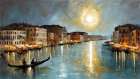 Gondola Sunset Coastal Print