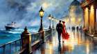Lovers Walkway Art Print