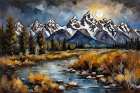 Majestic Mountains Art Print