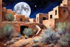 Moonlit Desert Art Print