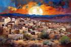 Moonlit Oasis Art Print