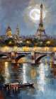 Moonlit Paris Art Print