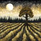 Moonlit Tree Art Print