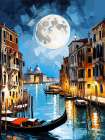 Moonlit Venice Art Print