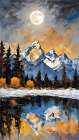 Mountain Reflection Art Print