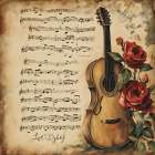 Music And Roses Art Print
