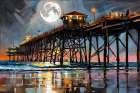 Night At The Pier Coastal Print