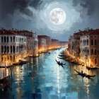 Night On The River Coastal Print