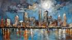 Night Reflections Coastal Print