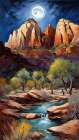 Oasis In The Desert Art Print