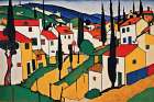 Painted Village Art Print