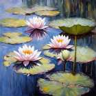 Pond Of Flowers Art Print