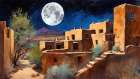 Pueblo Nightfall Art Print