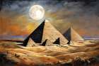 Pyramid Night Art Print