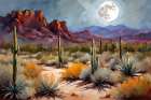 Red Rock Night Art Print