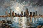 Reflection Of Lights Art Print
