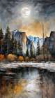 Reflection Of Mountains Art Print