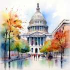 Reflection Of The Capitol Art Print