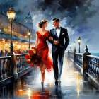 Romantic Stroll Art Print