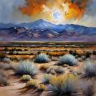 Serene Desert Landscape Art Print