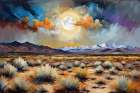 Serene Desert Sunset Art Print