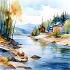 Serene Lake Art Print