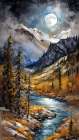 Serene Mountain Stream Art Print