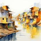 Shanty Town Reflection Art Print