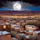 Southwestern Moonlight Art Print
