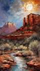 Sunrise At Canyon Art Print