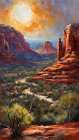 Sunrise Over Canyon Art Print