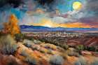 Sunset Cityscape Art Print