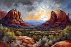 Sunset In The Desert Art Print