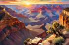 Sunset Over Grand Canyon Art Print