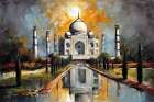 Taj Mahal Reflection Art Print