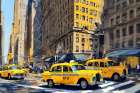 Taxi Rush Art Print