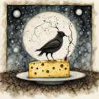 The Bird And The Cheese Art Print