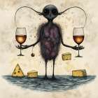 The Monster And Cheese Art Print